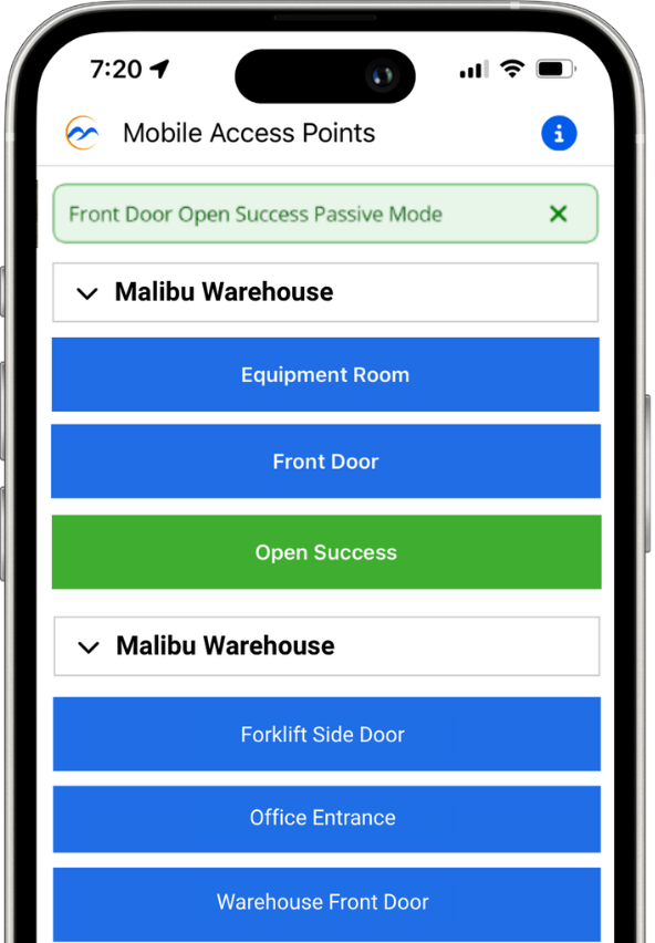 Malibu Mobile Access App